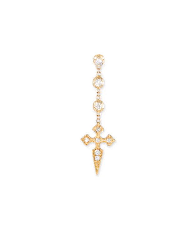 POINTED CROSS EARRINGS