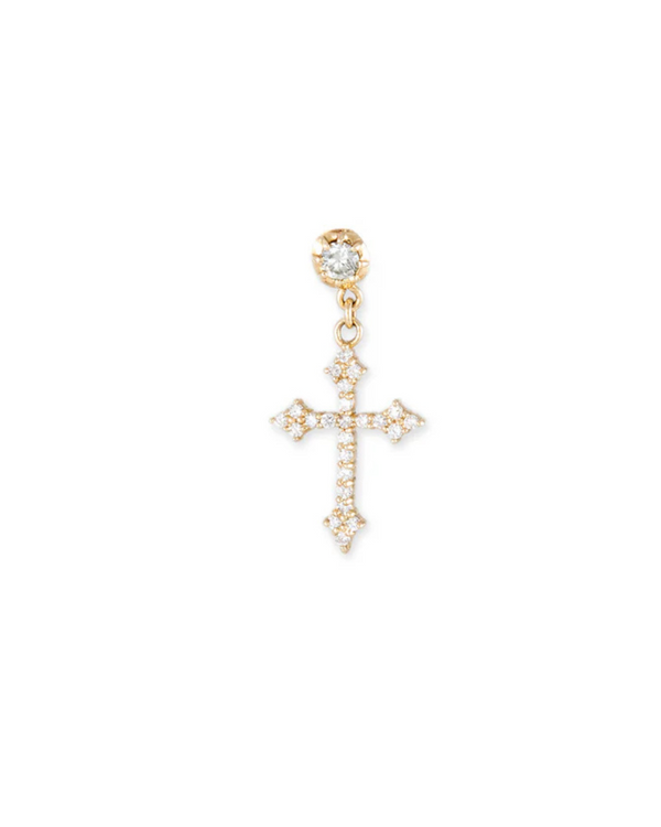 PAVE CROSS EARRINGS
